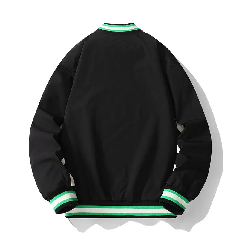 Bonsir spring new men's tide brand baseball uniform ins large size loose men's casual jacket trend all-match couple jacket