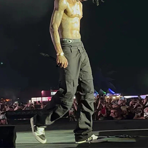 Bonsir Travis Scott Y2K Cargo Pants Men Hip Hop Streetwear Bonsir Travis Scott Y2K Cargo Pants Men Hip Hop Streetwear
