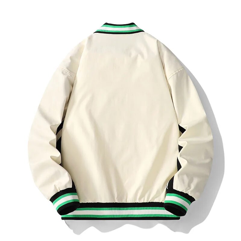 Bonsir spring new men's tide brand baseball uniform ins large size loose men's casual jacket trend all-match couple jacket