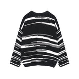 Bonsir Winter Sweater for Men Japanese Trendy Striped Knit Top Design Round Collar Long Sleeve Women Pullover Versatile Autumn