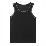 Bonsir Mens Y2K chain design tight vest new genderless shaping streetwear personalized casual sexy nightclub versatile vest unisex