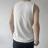 Bonsir Mens Casual Sexy Chain Design Vest New Genderless Streetwear Youth Trendy Nightclub Personalized Simple Top Unisex