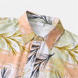 BONSIR  -  Men's Shirt Sets 3d Print Patchwork Lapel Short Sleeve Casual Shirt Beach Shorts Summer Streetwear Vacation Hawaiian Suits Men