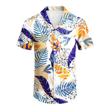 BONSIR  -  Men's Shirt Sets 3d Print Patchwork Lapel Short Sleeve Casual Shirt Beach Shorts Summer Streetwear Vacation Hawaiian Suits Men