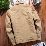 BONSIR  -  Winter Mens Bomber Jackets Casual Man Fleece Thick Warm Windbreaker Jacket Mens Clothing Army Military Baseball Coats 5XL