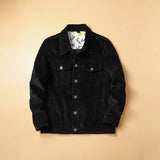 Bonsir Men's autumn and winter jacket hip hop corduroy jacket retro casual regular jacket fashion pilot jacket four-color men's brand
