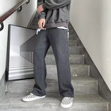 Bonsir -  Autumn and winter Hong Kong style youth commuter knit jeans men