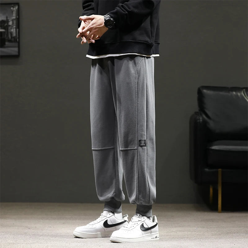 Bonsir -  spring and autumn new casual pants men's trend Korean version of the all-match tie pants student trousers