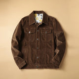 Bonsir Men's autumn and winter jacket hip hop corduroy jacket retro casual regular jacket fashion pilot jacket four-color men's brand