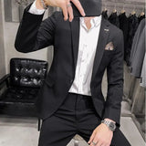 Bonsir Plus Size 7XL 6XL  Men Dotted Stripes Suit Men Clothing All Match One Button Slim Fit Wedding Dress Business Formal Tuxedo Dress