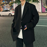Spring and Autumn Solid Color Suit Jacket Men's Casual All-Matching High-End Sense Ruan Shuai Hong Kong Style Loose Handsome Korean Style Suit