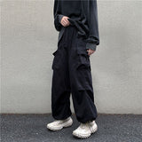 mens outfit inspiration American Retro High Street Overalls Men's Ins Retro Loose Casual Pants Spring and Autumn Ruan Handsome Straight Pants