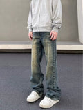 Bonsir Trendy Wide Leg Retro Streetwear Casual Jeans