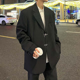 Spring and Autumn Solid Color Suit Jacket Men's Casual All-Matching High-End Sense Ruan Shuai Hong Kong Style Loose Handsome Korean Style Suit