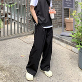 guys clothing styles 2024 Autumn and Summer New Casual Pants Loose Hong Kong Style Drop-down Suit Pants Trendy All-Matching Trousers Men's Straight Wide-Leg Pants Trendy