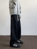 Bonsir Heavy Weight American Vibe Ice Silk Stripes Retro Sweatpants