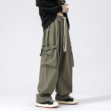 mens outfit inspiration American Retro High Street Overalls Men's Ins Retro Loose Casual Pants Spring and Autumn Ruan Handsome Straight Pants