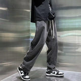 90s streetwear Jeans Men's Spring and Autumn New Loose All-Match Straight Pants High Street Vibe Retro Casual Trousers