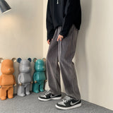 men fall outfits casual American Retro Brown Pants High Street Ins Brown Corduroy Pants 2024 Spring and Autumn Casual Trousers Men's Pants