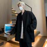 Chinese Style Stand Collar Suit Jacket Men's Spring and Autumn Loose Chinese Style Fashionable Fashionable Handsome Jacket