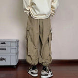 mens outfit inspiration American Retro High Street Overalls Men's Ins Retro Loose Casual Pants Spring and Autumn Ruan Handsome Straight Pants