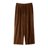 men fall outfits casual Japanese Retro Ins Corduroy Loose Wide-Leg Pants Men's High Street Hong Kong Style Tooling Straight Casual Trousers