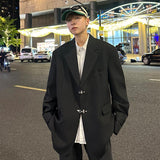 Spring and Autumn Solid Color Suit Jacket Men's Casual All-Matching High-End Sense Ruan Shuai Hong Kong Style Loose Handsome Korean Style Suit