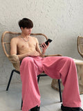 Bonsir Trendy Streetwear Hiphop Pink Boys Summer Oversize Denim Pants