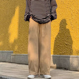 men fall outfits casual Japanese Retro Ins Corduroy Loose Wide-Leg Pants Men's High Street Hong Kong Style Tooling Straight Casual Trousers
