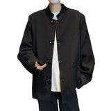 Chinese Style Stand Collar Suit Jacket Men's Spring and Autumn Loose Chinese Style Fashionable Fashionable Handsome Jacket