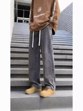 90s streetwear Jeans Men's Spring and Autumn New Loose All-Match Straight Pants High Street Vibe Retro Casual Trousers