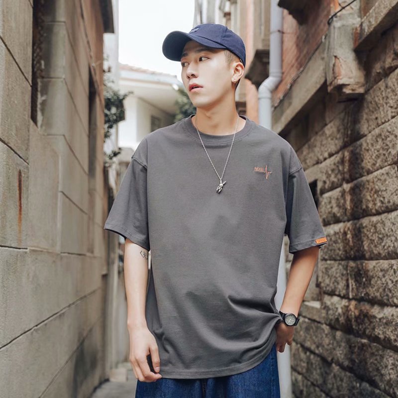 90s streetwear 2024 Summer New Printed Letter Short Sleeve T-shirt Men's Loose Half Sleeve Fashion Brand Bottoming Shirt T-shirt Top Clothes