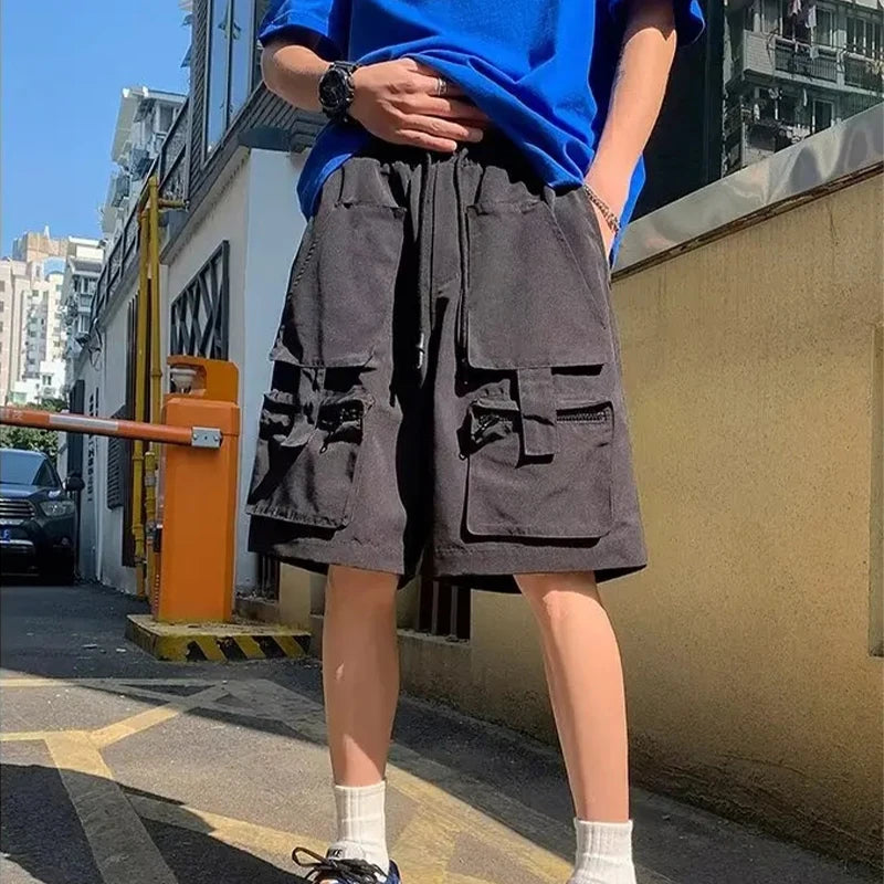 Bonsir Khaki Cargo Shorts Men Summer Beach Loose Casual Work Trousers Male Big Size Black Outdoor Shorts Pants Breathable