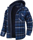 BONSIR  -  American Autumn and Winter Fleece Hooded Cardigan Men's Winter Warm and Cold Jacket Men's Casual Loose Jacket