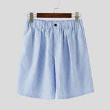 BONSIR  -  Men Striped Shorts Button Oversize Summer Joggers Casual Men Bottoms Streetwear Pockets 2025 Leisure Male Shorts S-5XL
