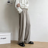 BONSIR  -  Black White Suit Pants Men Fashion Social Mens Dress Pants Korean Loose Straight Casual Pants Mens Office Formal Trousers M-2XL