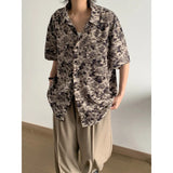 BONSIR  -  Summer Short Sleeved Shirt Men Oversized Retro Printed Shirt Men Streetwear Korean Loose Casual Shirt Mens Hawaiian Shirts