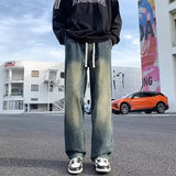 BONSIR  -  Jeans for men in spring and autumn new styles for teenagers straight tube  loose fit American style high street hanging cas