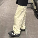 Bonsir Work pants men spring autumn high street American style casual pants with multiple pockets loose fit thin pants