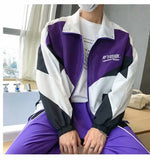 BONSIR  -  College Style Varsity Jacket Men Spring Letter Embroidery Bomber Jacket Casual Street Loose Patchwork Zipper Coat Women Couple