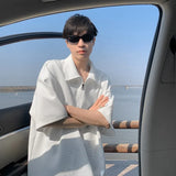 BONSIR  -  Unisex Oversized Half-Zip T-Shirt - Comfortable  Stylish Couple Tee for Everyday Wear Waffle Oversized Comfort & Modern Street