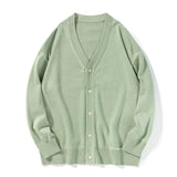 BONSIR  -  Men's New Autumn Style Knitted Cardigan, Personalized V-neck, All-match for Outerwear, Casual, Loose and Trendy Top