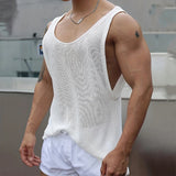 BONSIR  -  Tank Top Vest Daily Mens Sleeveless Sports Streetwear Summer Athletic Breathable Fitness Knitted Comfy Fashion