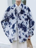 BONSIR  -  Fried street jacket men's spring and autumn Hong Kong style high street ins tie-dye jacket trendy brand couple jacket
