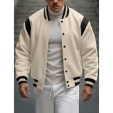 BONSIR  -  New Loose American Trendy Brand Baseball Jersey Coat Men Fashion Bomber Jacket Men's Casual Plus Size Streetwear Jackets