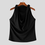 BONSIR  -  Men Tank Tops Summer V Neck Sleeveless Solid Color Men Clothing Sexy 2025 Fashion Party Casual Male Vests Tops S-5XL