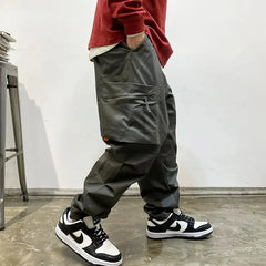 Bonsir Japanese Streetwear High Quality Multi Pocket Cargo Pants Men Clothing Harajuku Loose Casual Baggy Trousers Korean Harem