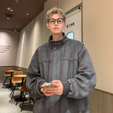 Bonsir Suede jacket men's spring and autumn new design sense top American trendy brand loose casual jacket military jackets