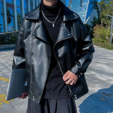 Bonsir Leather Jacket for Men Spring Autumn Winter Coats Fashionable Korean Style Clothes Original Elegant Casual Man Suits and Blazers