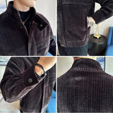 Bonsir Men's Winter High Quality Corduroy Jackets/Male Slim Fit Fashion Thickening To Keep Warm Cotton Jackets/Man Casual Coat 3XL-M